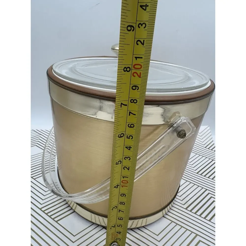 Vintage Culver Gold Ice Bucket w/ Lid MCM